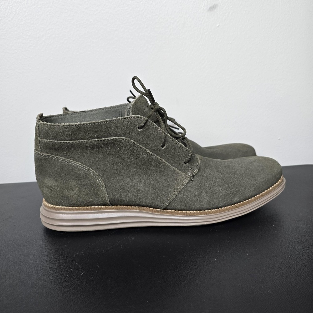 Cole Haan Boots‎ Mens 11 Green Original Grand Suede Chukka Casual Comfort Shoes